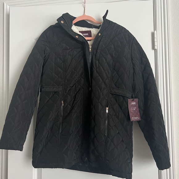 Ci Sono Jackets & Blazers - Black Sherpa Lined Puffer NWT - L